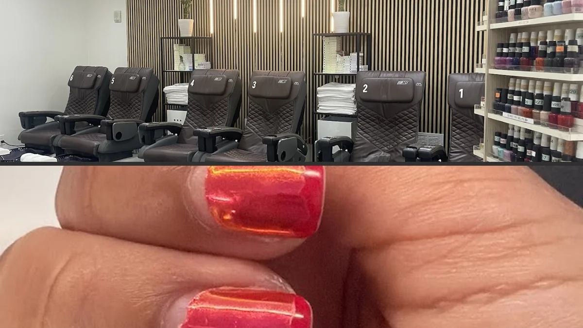 Bright nail color swatches on display.